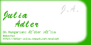 julia adler business card